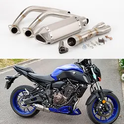 MT07 Uitlaat Motorfiets Uitlaat Volledige Systeem Voor Yamaha MT-07 FZ-07 2014-2023 Tracer 7/Gt 2020-2023 Tracer 700/Gt 2016-2019