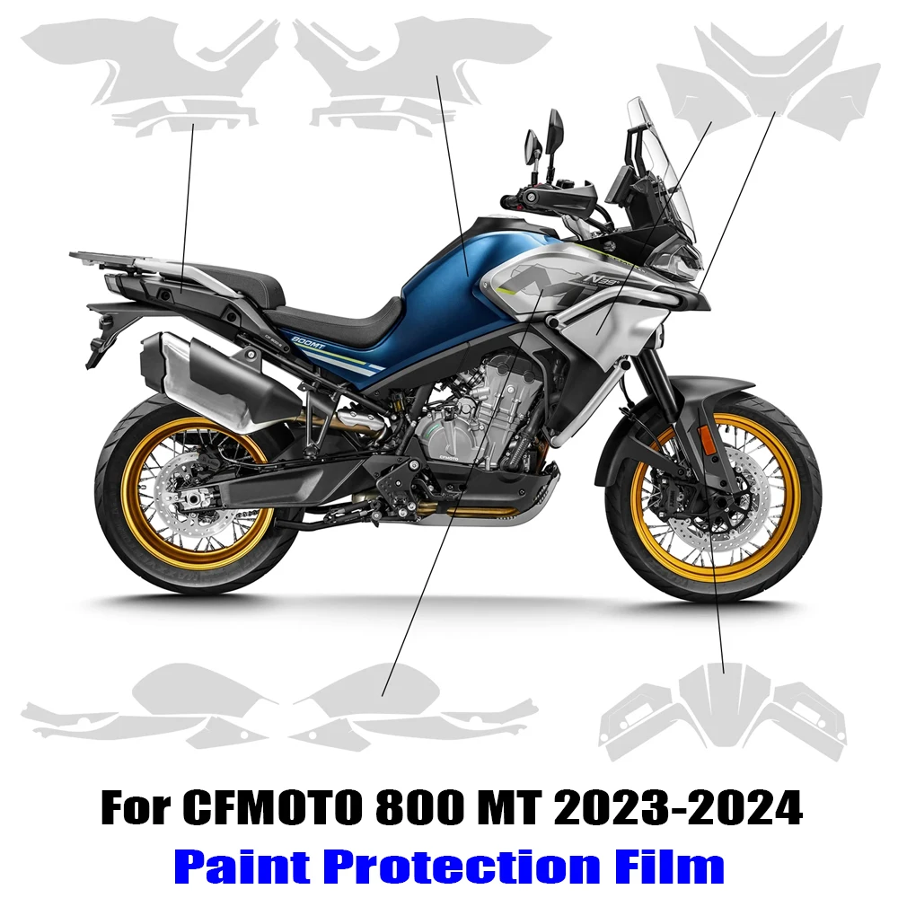 

Аксессуары для CFMOTO 800 MT 800MT 2023-2024 Защитная пленка для краски защитная наклейка для тела Полный комплект защиты краски