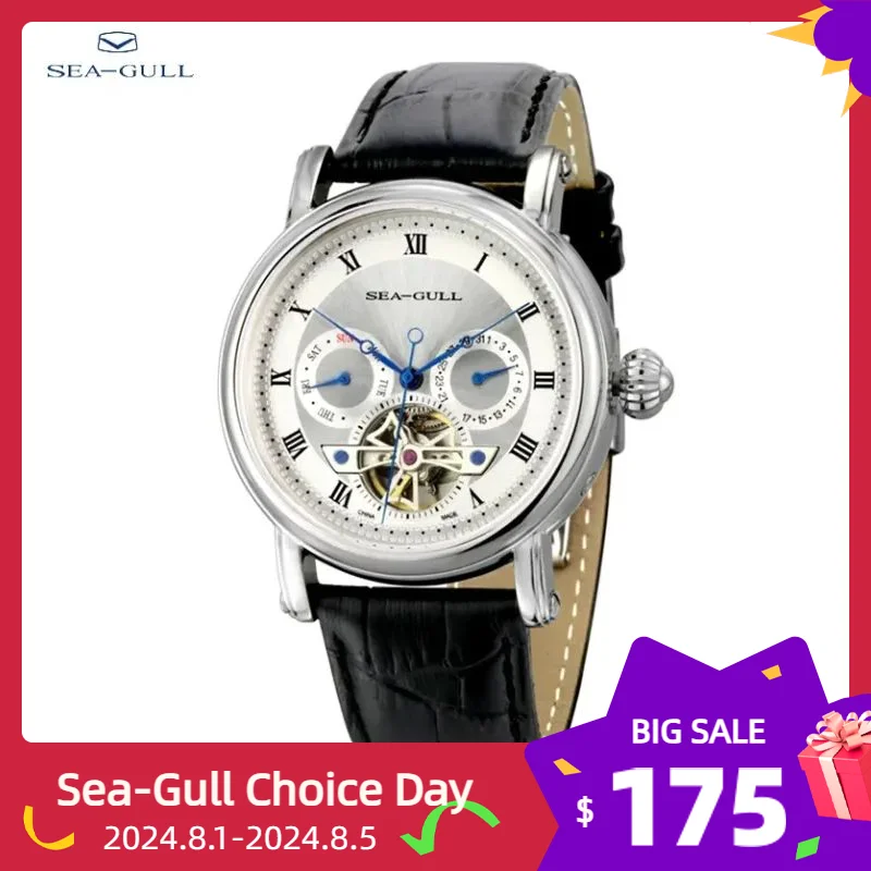 

Seagull Men's Mechanical Watches 42mm Automatic Flywheel Design Classic Fashion Wrist Watch for Men 50m Waterproof D819.428