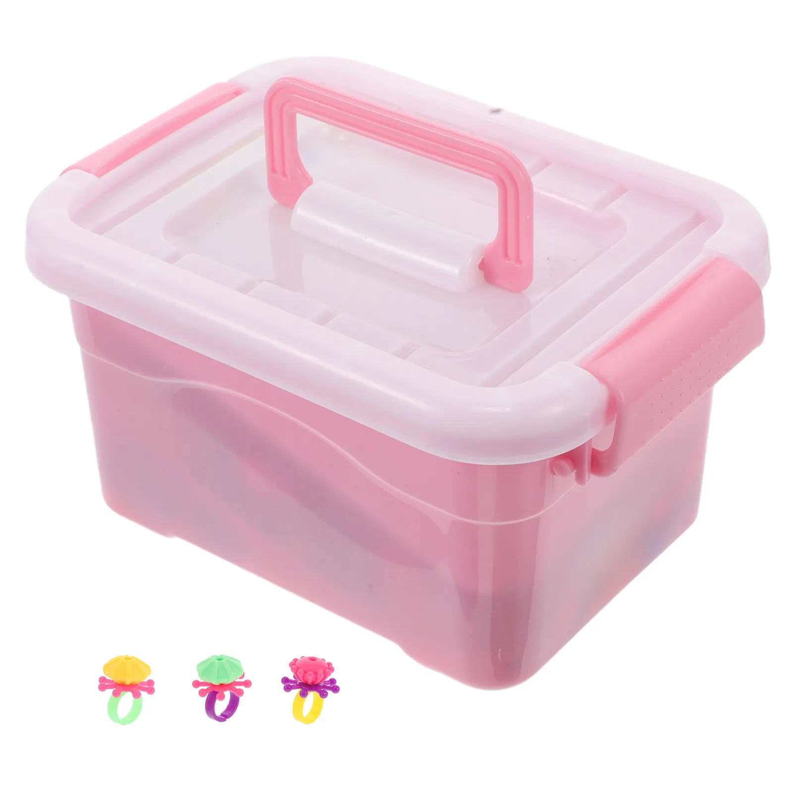 1Set Pop Art Beads Kit for Creative Jewelry Design Set with Assorted Mini Beads Clasps Connectors Portable Educational