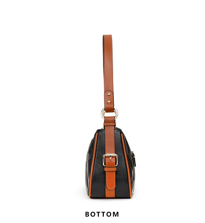 Aidrani Echtleder-Handtaschen für Damen, Designer-Umhängetaschen, neue Schultertasche mit Litchi-Textur, Umhängetasche – Detail 9