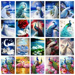 AZQSD Diamond Painting Peacock Animal Mosaic Needlework Full Drill Embroidery Sale Flower Home Decor 30x40cm Full Kts