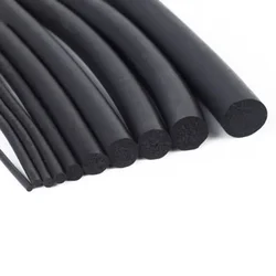1M/5M/10M EPDM Sealling Strip 3/4/5/6/7/8/10mm Sound Proofing Dustproof Foamed Rubber O Type Round Seal Strips