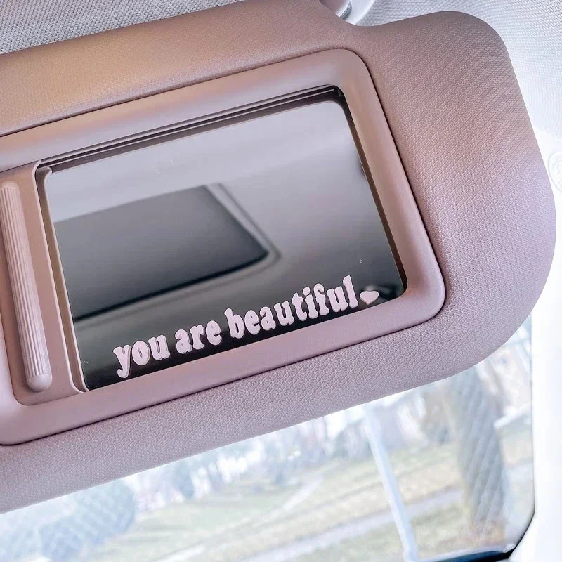 

Наклейки на автомобиль с надписью "You Are Beautiful", модные наклейки для украшения интерьера, наклейки на зеркало заднего вида, креативные спортивные виниловые наклейки из ПВХ