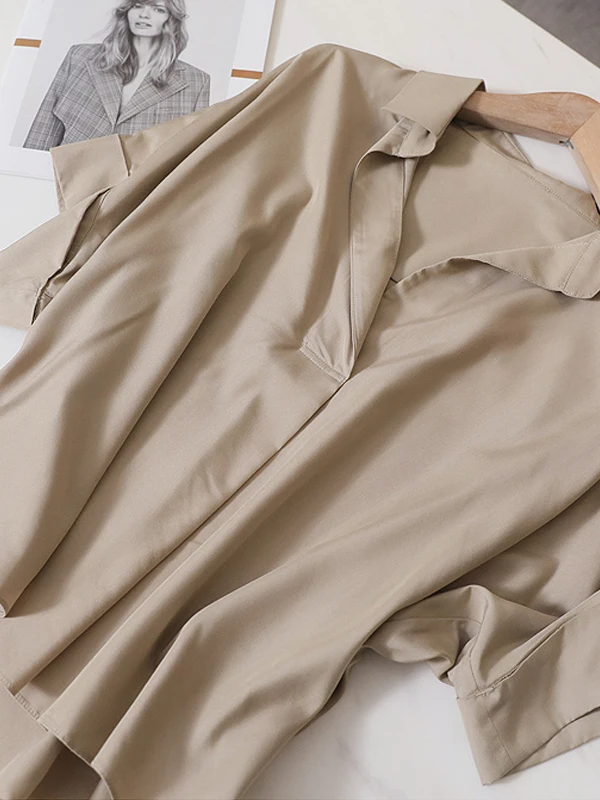 

Свободная женская хлопковая блузка irt V-ne Batwing Sve White Color Blo Commute Sle Summer Faion Женская качественная блузка премиум-класса