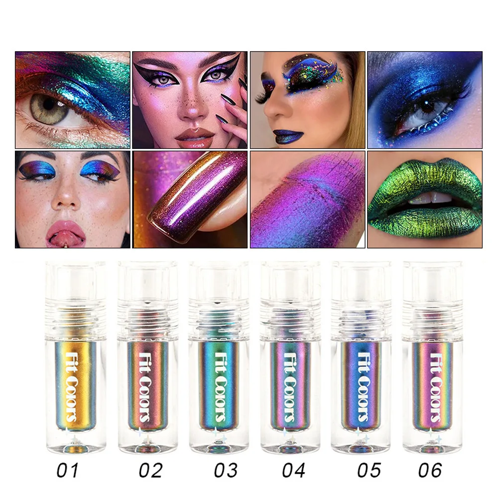 Optical Illusion  Liquid Eyeshadow 3Pcs Set Light Color Changing Highlighter Film Forming Eye Shadow Lip Makeup for Party