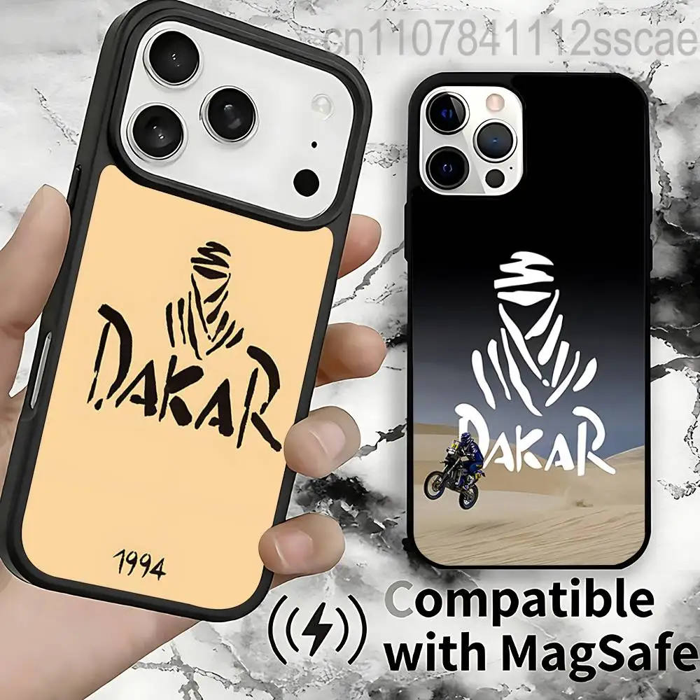 

Rally D-Dakar Logo Magnetic Phone Case For IPhone 14 16 17 13 12 11 15 Pro Max Plus For Magsafe Wireless Charge Cover