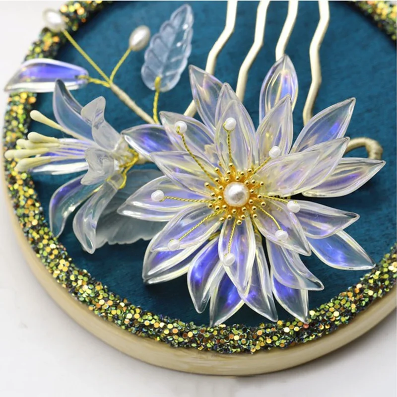 20pcs 22x8mm Mum Floral Petal Lampwork Crystal Glass Loose Top Drilled Pendants Beads for Jewelry Making DIY Flower Findings