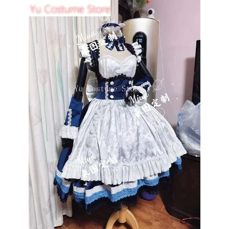 فستان خادمة إنجليزي من Yu Azur Lane Belfast أزياء تنكرية لحفلات الرسوم المتحركة أزياء الهالوين للعب الأدوار ملابس Clothinga;3,v'5.