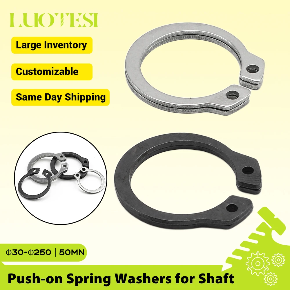 C Type Internal Retaining Ring for Shaft 304 Stainless Steel/Black Carbon Steel External Circlip Snap Rings for Shaft Bearing