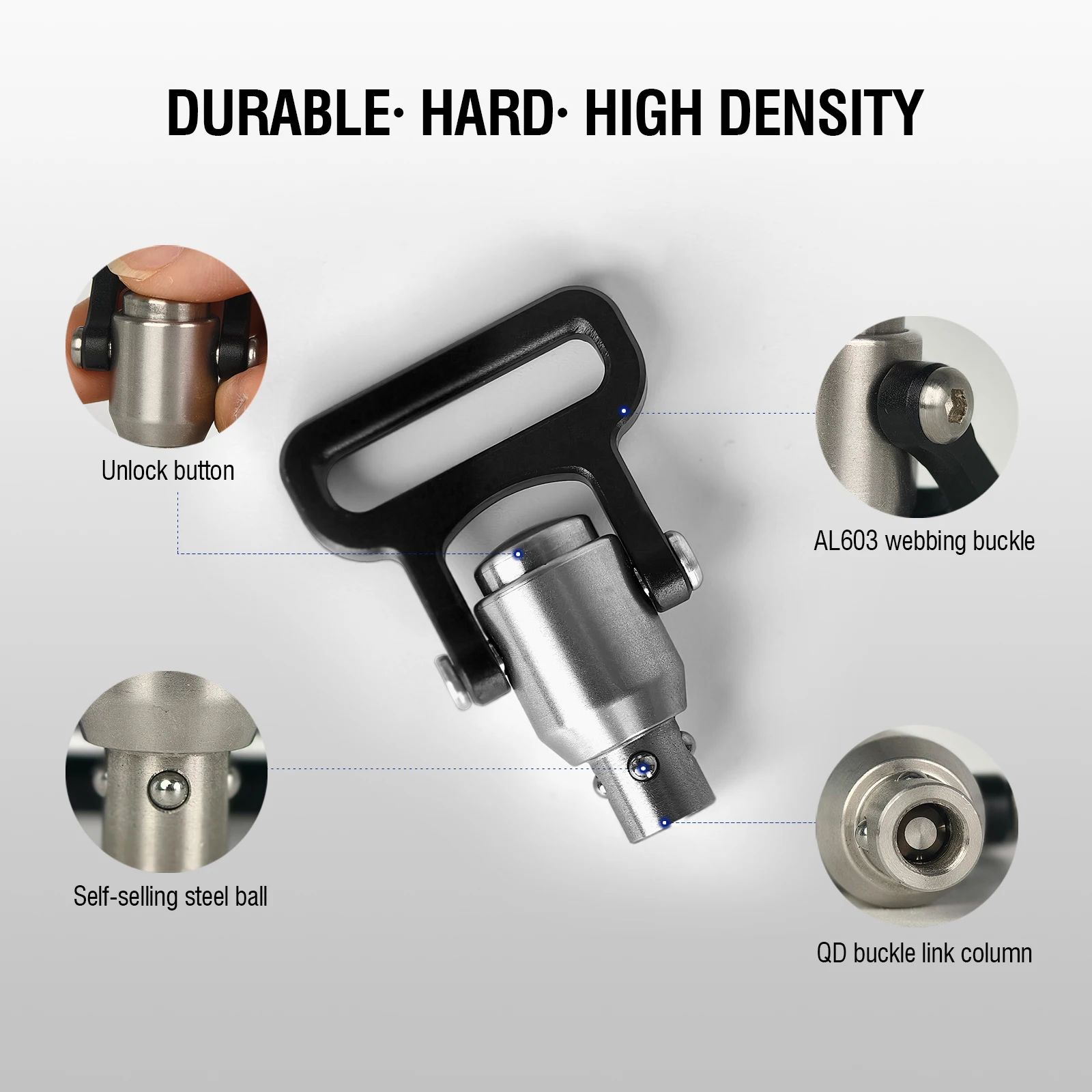 TRUIFOTO stainless steel QD sling swivel buckle