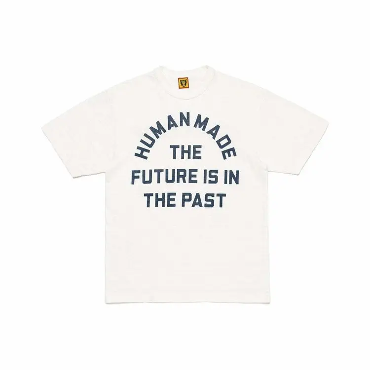 HUMAN MADE Nylon Series Letter Flower Design Short Sleeve SS24 T-shirt Unisex Trendy Brand Pure Cotton