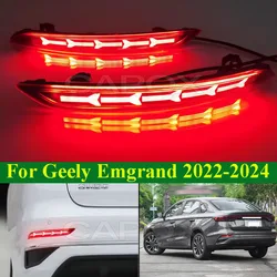 CAPQX 1 Pair Modifying LED Rear Bumper Light Lamp For Geely Emgrand 4th 2022-2024 Rear Bumper Fog Light Fog Lamp Rear Foglight