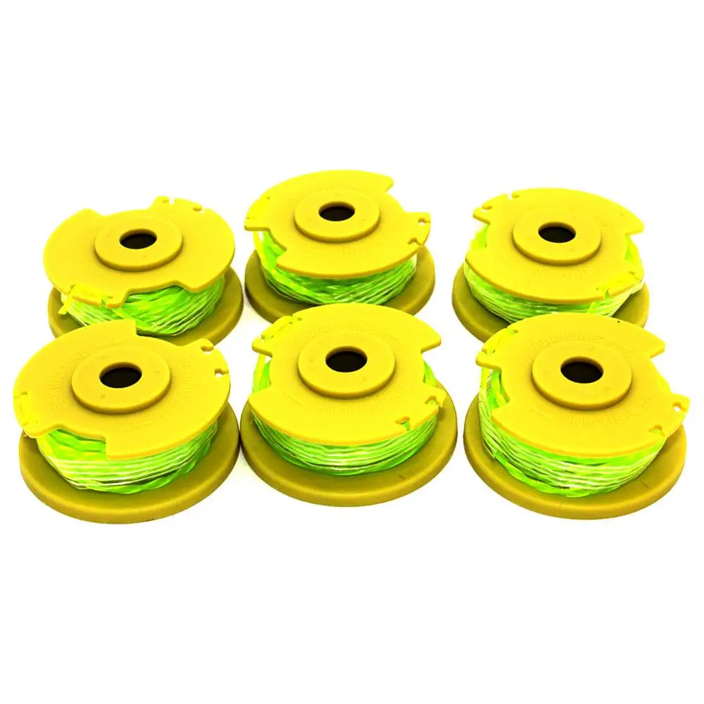 6PKS String Trimmer Spool Line Replaces Ryobi One Plus+ 18V 24V 40V AC80RL3 Cordless Trimmers, Pre-Wound Weed Eater String