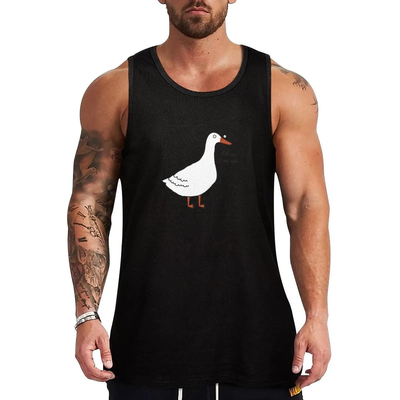 anxiety duck Tank Top Sports Training Tank Top Quick Dry Gym Fitness Shirt