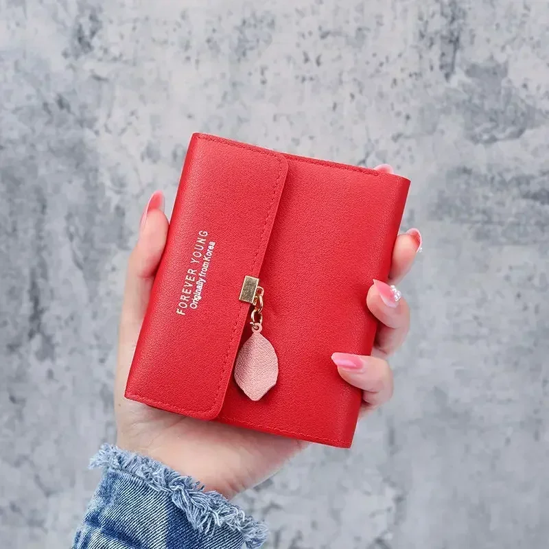 Fashion Short Women Wallets PU Leather Women Luxury Tassels Wallet Hasp Small Wallet Trend Coin Purse Ladies Card Holder