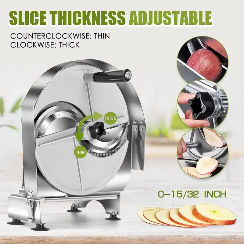 Commercial Vegetable Slicer Manual Potato Cutter Onion Slicer