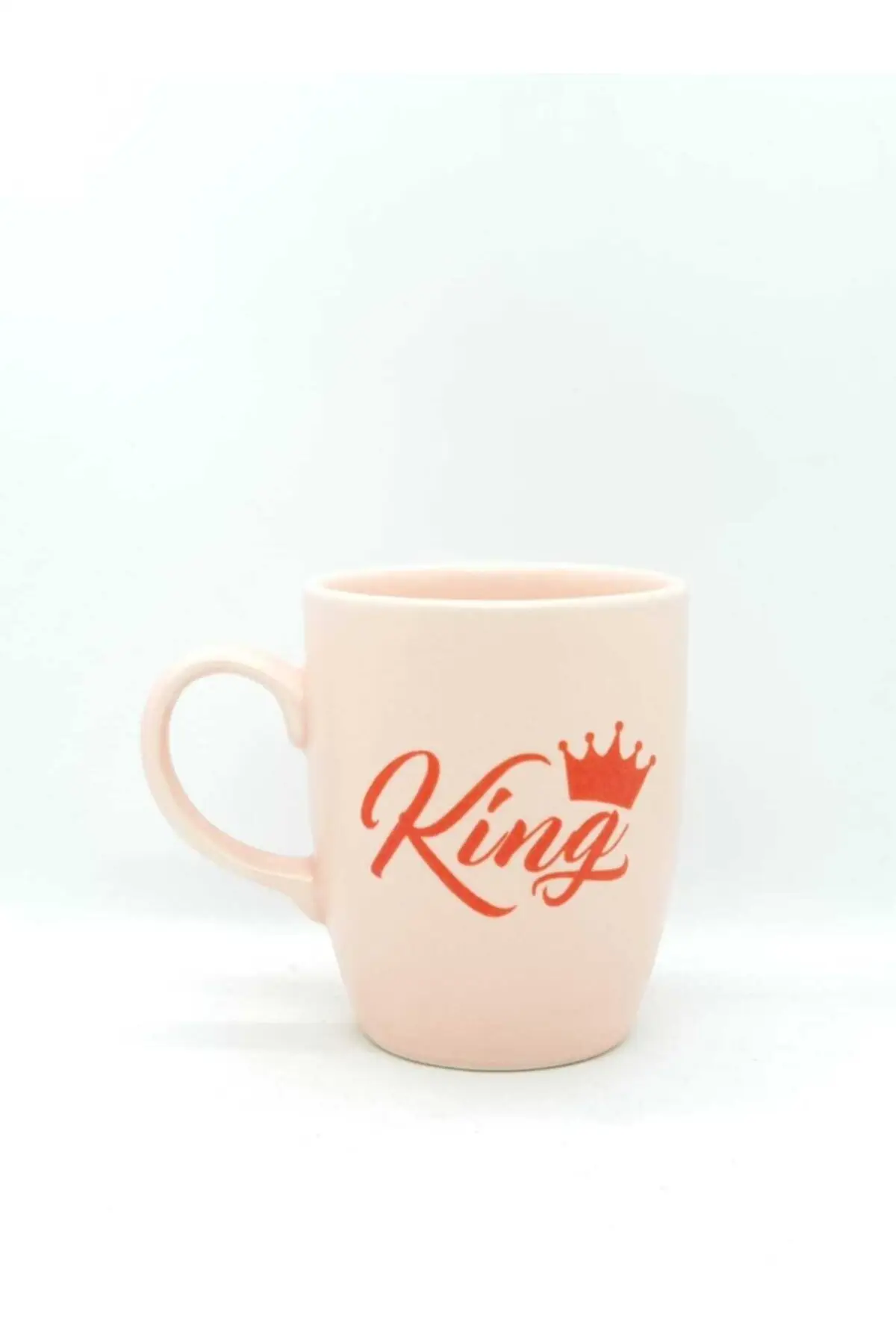 

King Matte Pink Ceramic Mug Cup Gift Products Home Office Decoration Porcelain Coffee And Tea Mugs Cute Design Products