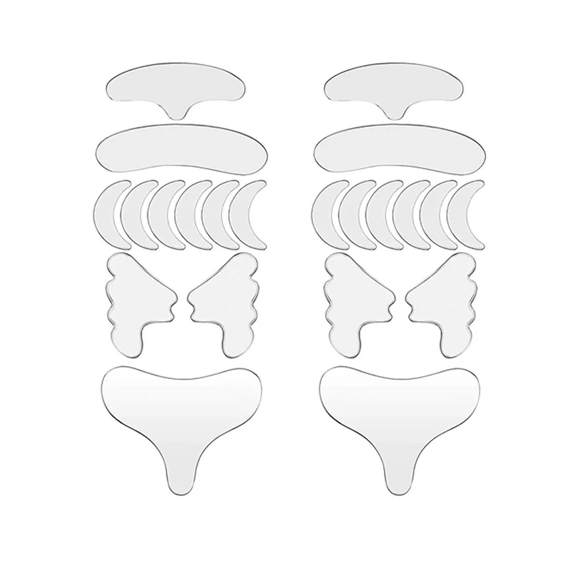 

A83X-22 шт. многоразовая силиконовая наклейка для удаления морщин, наклейка для лица, лоба, шеи, глаз, наклейка, антивозрастной пластырь для ухода за лифтингом кожи