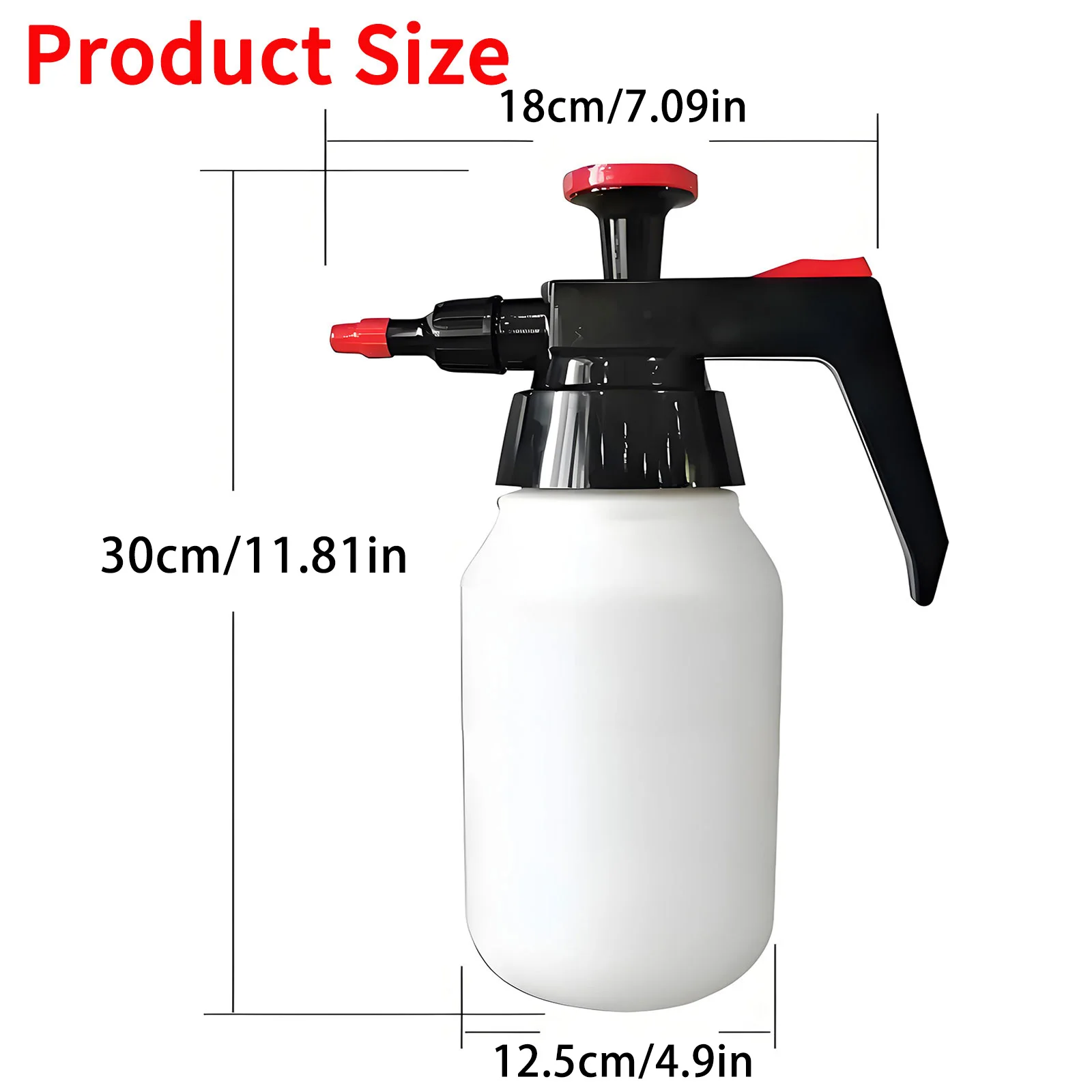 Corrosion Resistant Car Wash Sprayer 1L Handheld Spray Bottle for Solvents, Thinners & Cleaners Prevents Evaporation
