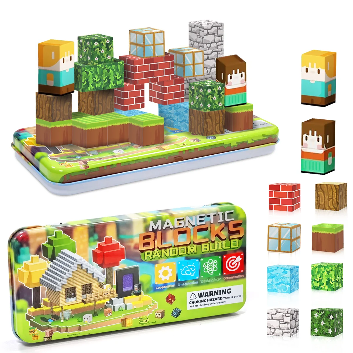 

Magnetic Building Blocks Constrution Sets Forest World，STEM Learning Building Blocks Toys For Kids，Gifts Fun Stress Relief Toys