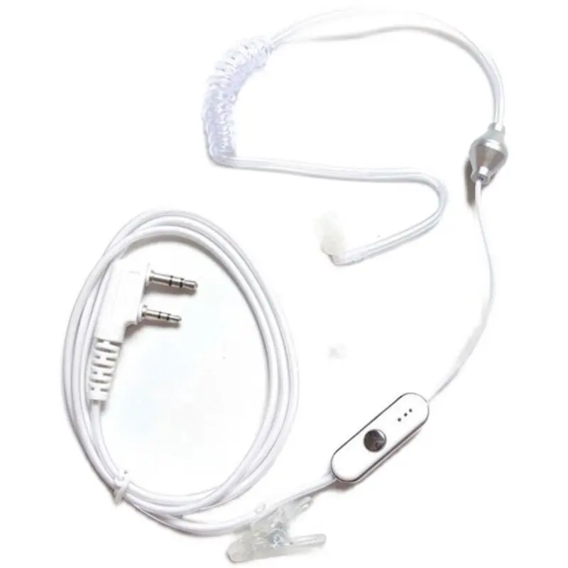 Walkie talkie earphones K crystal air duct earphones,in ear black and white version,anti radiation,clear sound quality earphon