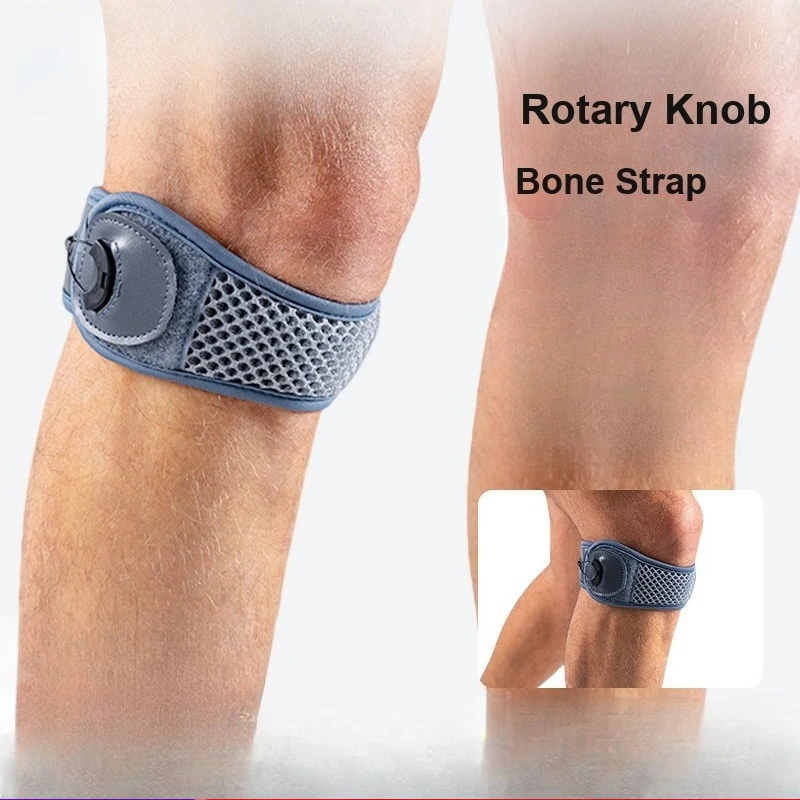 Patella Strap with Rotary Buckle Knee Meniscus Protection Portable for Running Hiking Fitness Outdoor Sports