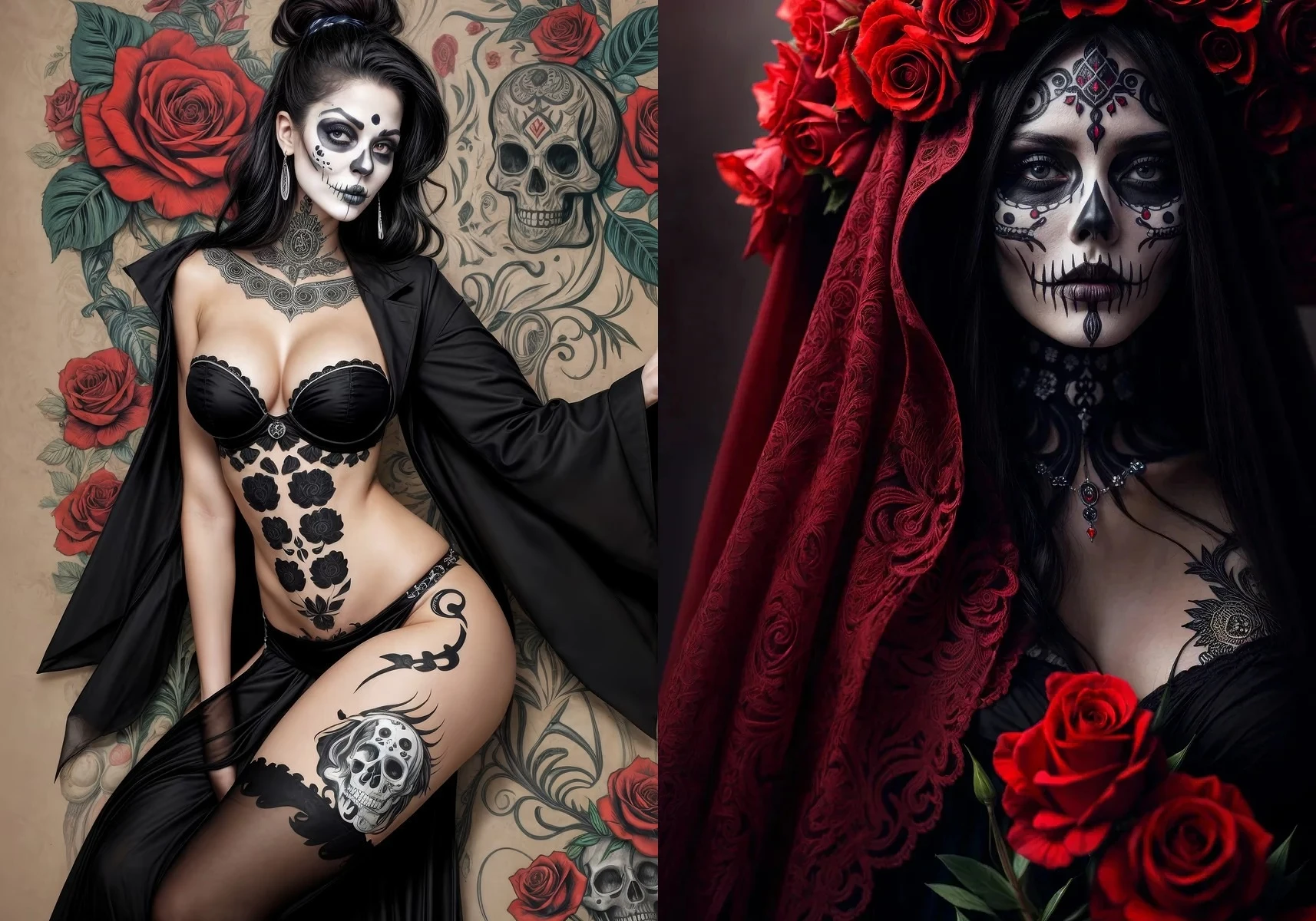 

Пазлы-головоломки 500/1000/1200/2000 элементов: Женщина-череп, Los Muertos. Игры для всей семьи, для игровой комнаты, спальни, домашнего декора, подарок.