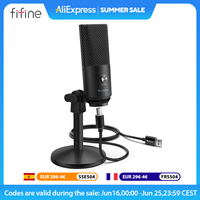 FIFINE K670B USB Microphone with Gain Control for Multipurpose Recording & Podcast, Flash Sale with Limited Stock, Fast Shipping