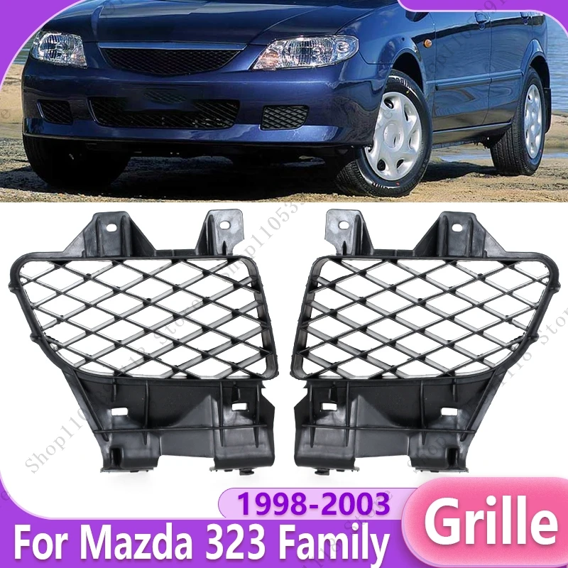 Car Front Fog Light Cover Trim Bumper Protector Decoration Fog Lamp Grille Trim For Mazda 323 Family 1998 1999 2000 2001-2003