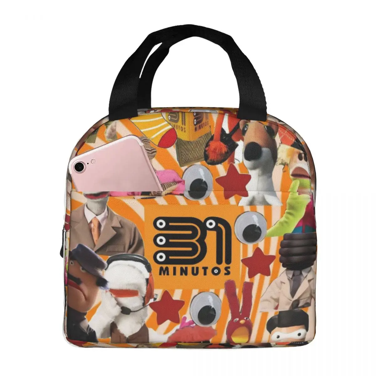 31 Minutos Chilean Cartoon Insulated Lunch Bags Cooler Bag Lunch Container High Capacity Tote Lunch Box Men Women Work Picnic