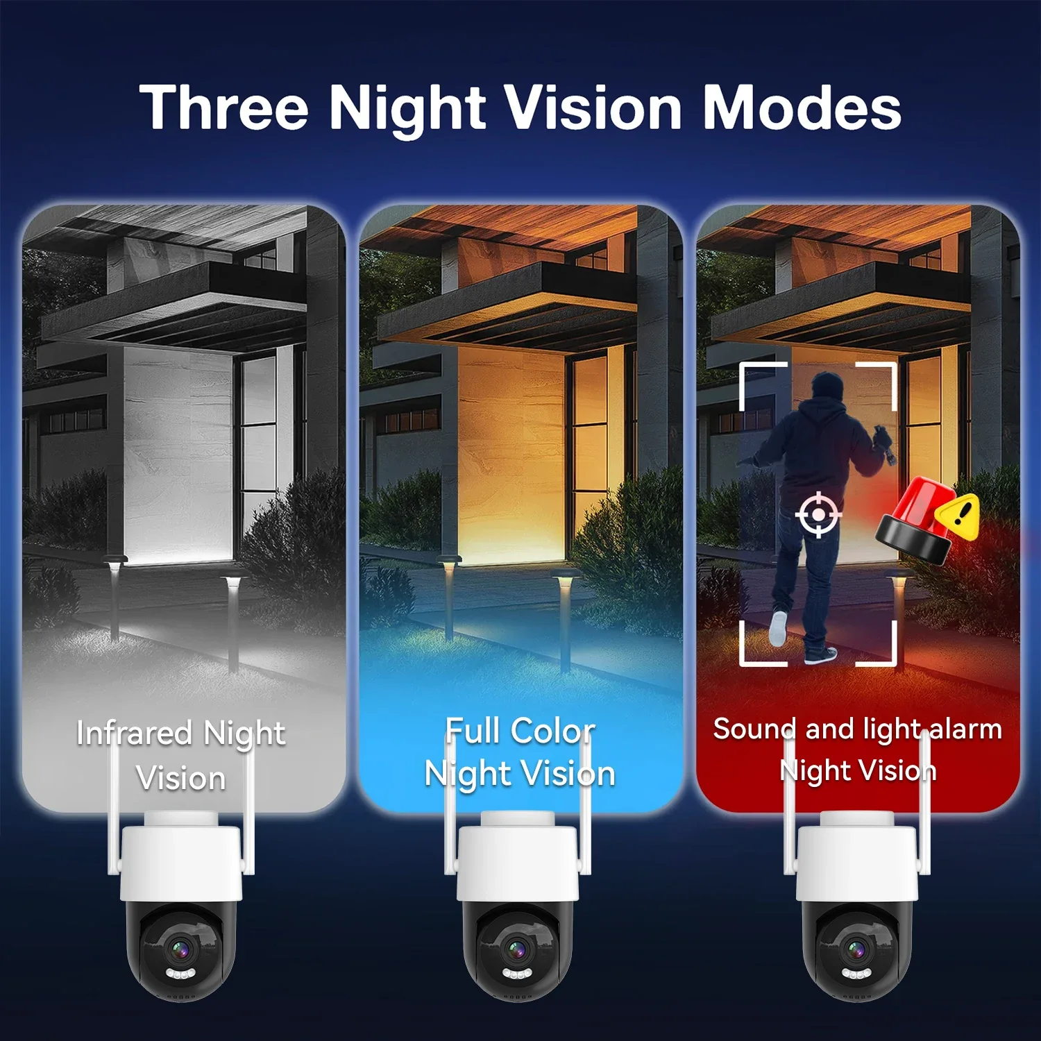 Tuya Wifi PTZ Camera Outdoor 5X Zoom Security IP Camera 5MP Full Color Night Vision Surveillance Human Tracking Motion Detection