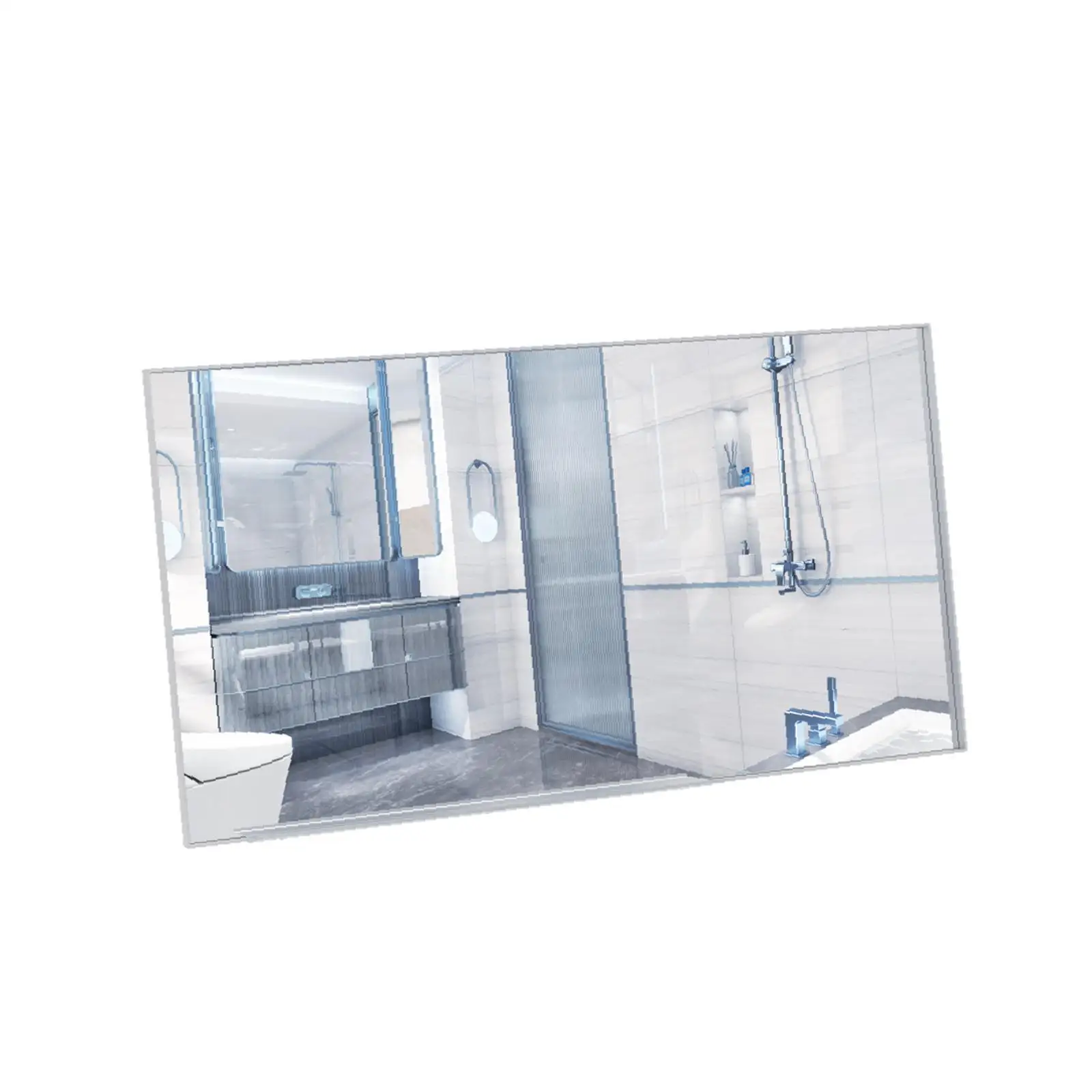 

Современное прямоугольное серебряное зеркало со съемным подносом, большое настенное зеркало в полный рост для ванной комнаты, гардеробной