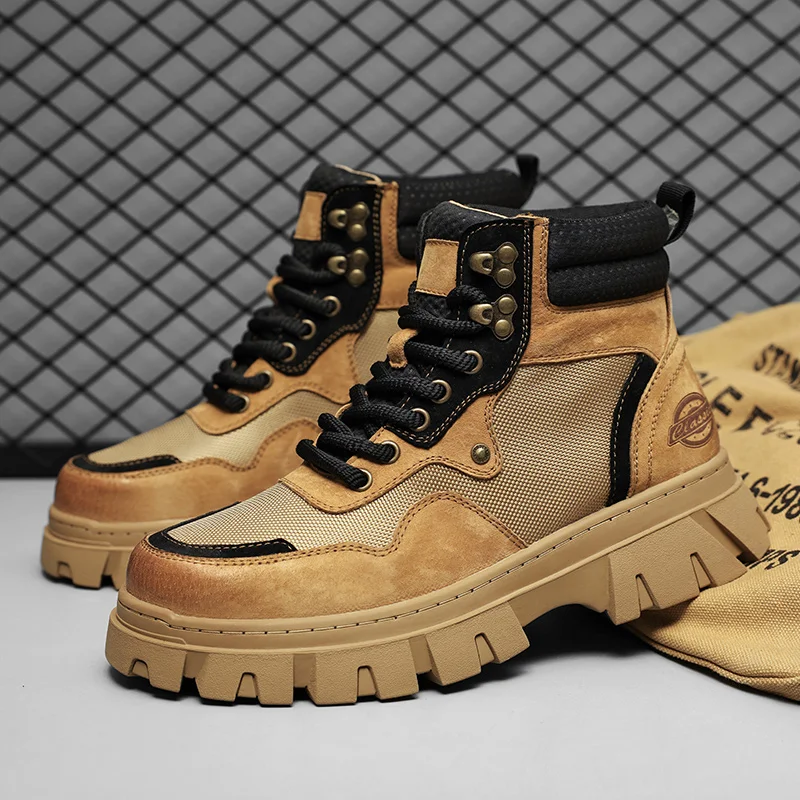 

Tactical Military Boots for Outdoor Training - Heavy-Duty Cross-Border Combat Boots with Ankle Support, Waterproof & Breathable