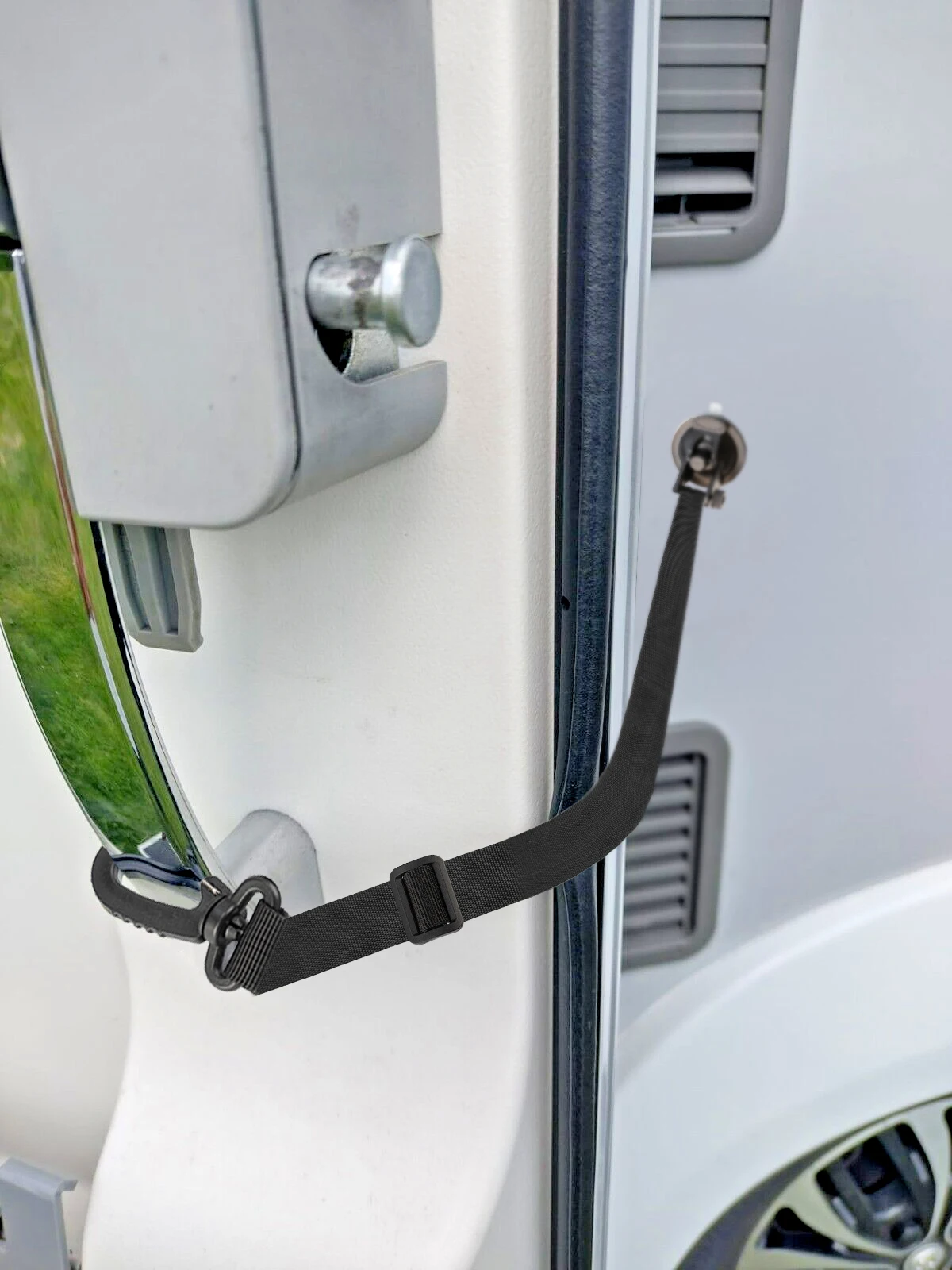 Door Retainer Strap - Stop Caravan & Motorhome Doors Flying Shut In The Wind Keep Your Door Open Securely In Wind