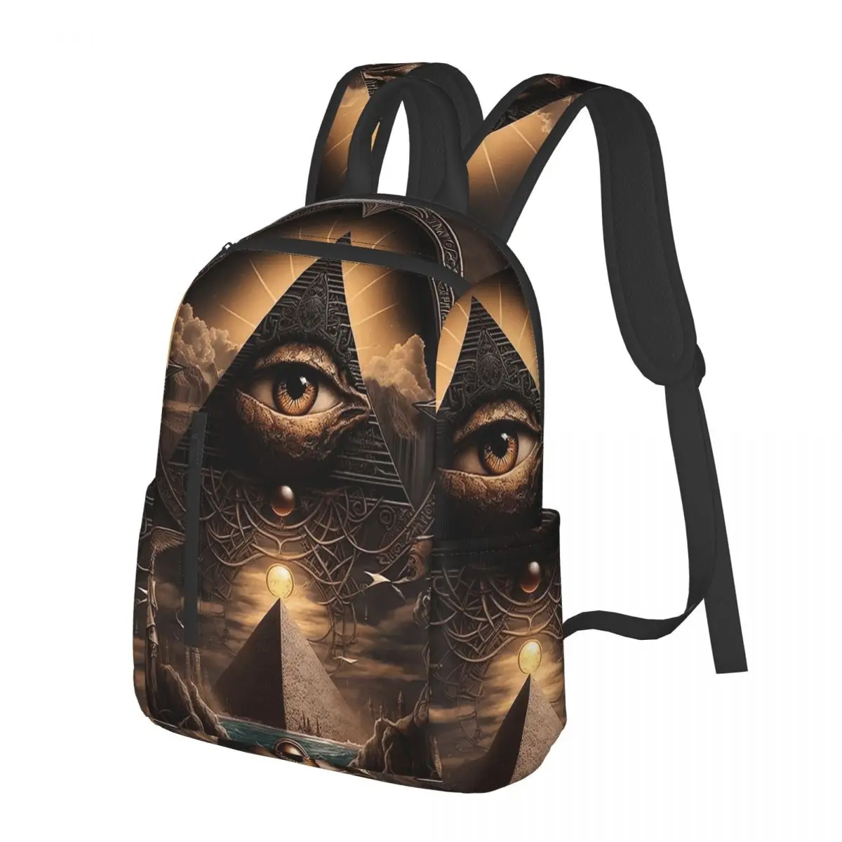 

Mysterious Eye Pattern Student Backpack School Bag Hiking Travel Daypack for Men Women Bookbag Shoulder Bags