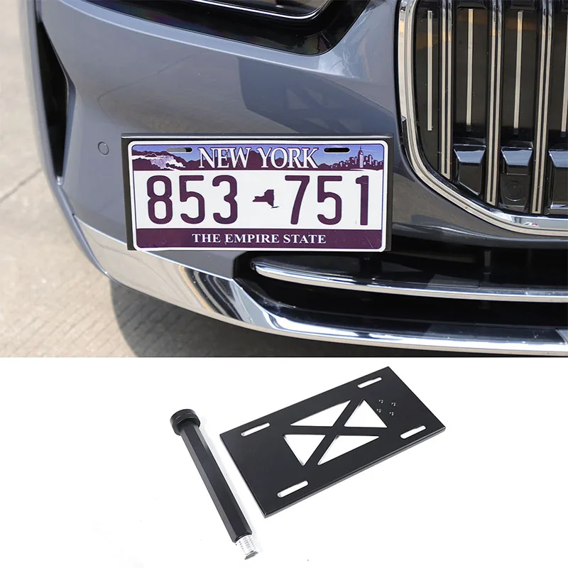 For BMW 7 Series G70 2023+ Car front license plate hanging license plate holder Aluminum alloy Auto Accessories 1 Pcs