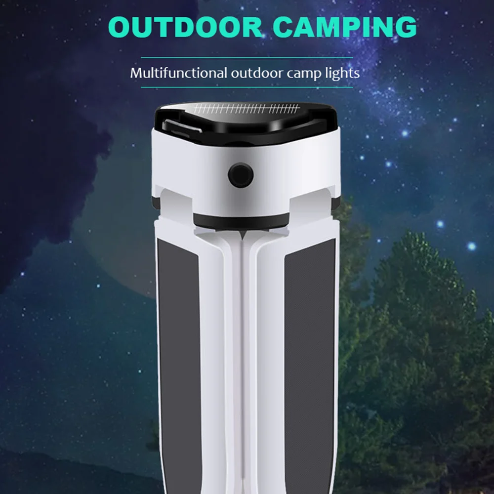 Zonne-Energie Multifunctionele Outdoor Mobiele Telefoon Oplaad Licht 60Leds Drie-Blad Noodlamp Usb Magnetische Adsorptie Camping Licht