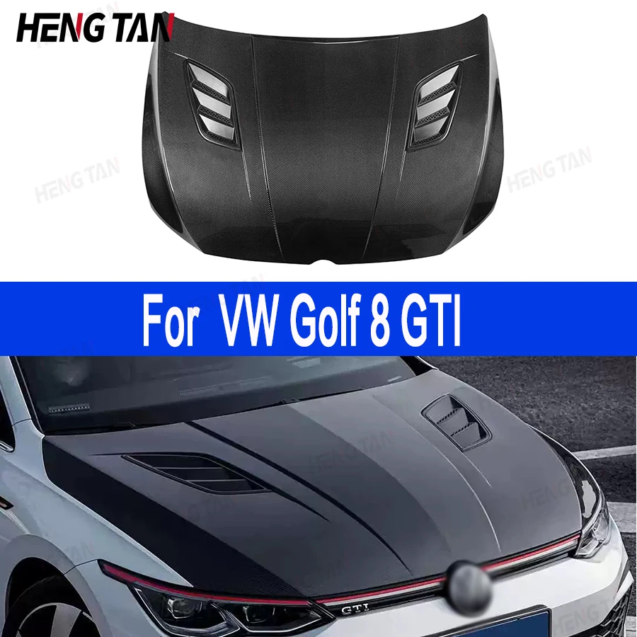 

For VW Golf 8 VII Volkswagen MK8 Rline GTI Carbon fiber hood engine cover carbon fiber engine cover The hood of an automobil