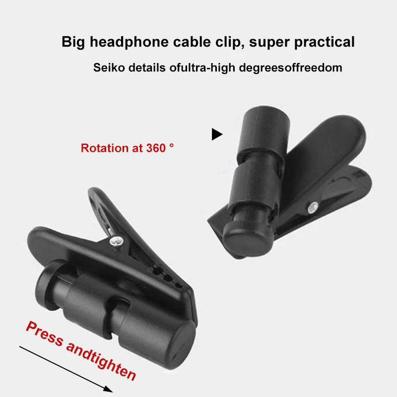 

Headphone Cable Clip data cable fixing clip, wired headphone cable clip, anti loss and anti drop shirt collar clip2-4.0 mm