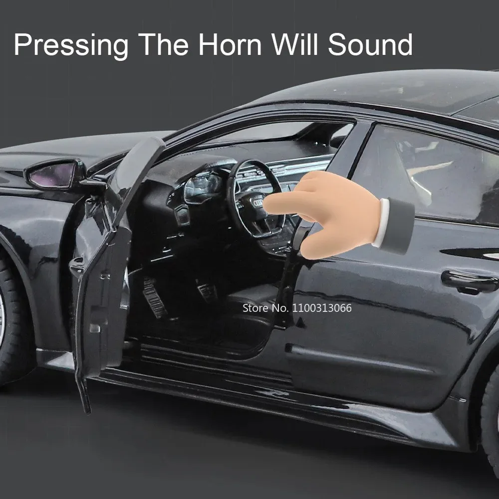 รถของเล่นโมเดลโลหะผสมอัลลอยด์ RS7 A6L ขนาด 1:24 แบบดึงหลัง ขับเคลื่อนด้วยแรงดึงกลับ 6 ประตูเปิดได้ รถจิ๋วสำหรับนักสะสม