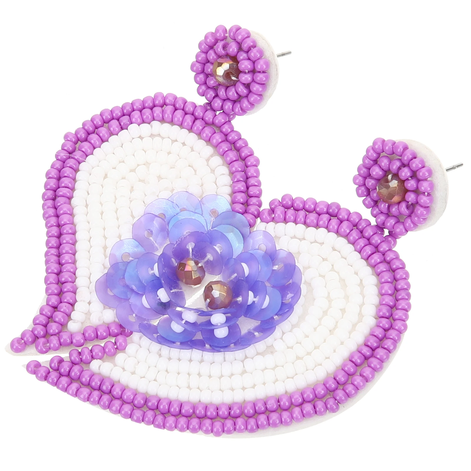 

Rice Bead Heart Flower Earrings Vintage Beaded Women Drop Beach Cool Dangle Summer Birthday Festival Dating Wedding Match
