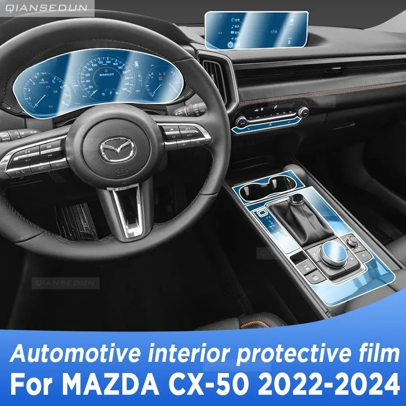 

For MAZDA CX-50 2022-2024 CX50 Gearbox Panel Navigation Screen Automotive Interior TPU Protective Film Anti-Scratch Accessories