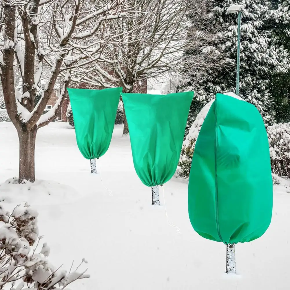 Plant Frost Blanket Antifreeze Plant Cover Winter Plant Zipper Bags for Outdoor Shrub Bushes Fruit Trees for Garden