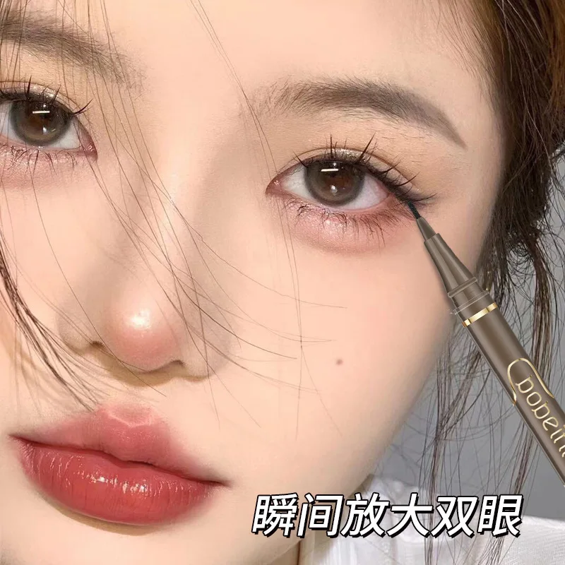 Wasserdichte flüssige Augenbrauen, einfach zu färben, schweißfester Augenbrauenstift, schnell trocknender Eyeliner, liegender Seidenraupenstift, natürliches Augen-Make-up