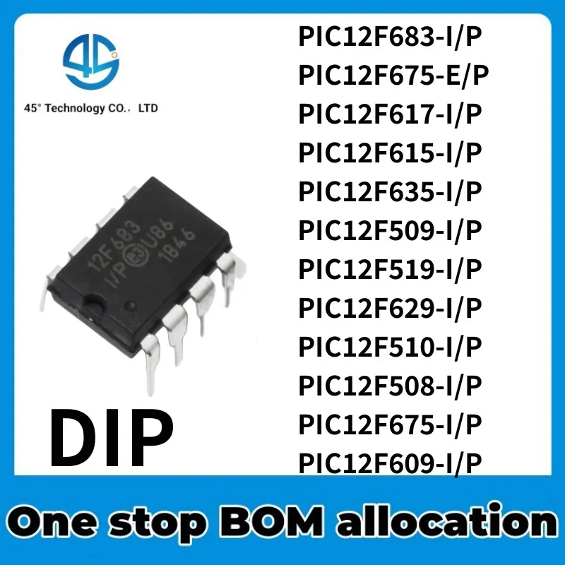 3pcs PIC12F675-I/P PIC12F609 PIC12F508 PIC12F629 PIC12F519 PIC12F617 PIC12F615-I/P DIP NEW original ic chipset PIC12F617-I/P