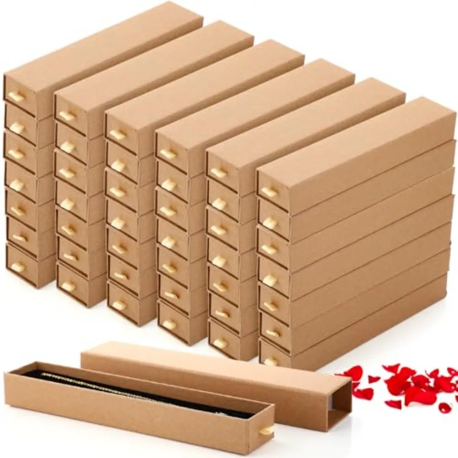 

36 шт. подарочные коробки для ювелирных изделий для ожерелья, выдвижной ящик, коробка для ожерелья, органайзер для браслета-цепочки для выпускного свадьбы