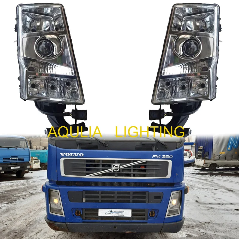 1 PAIR(LH AND RH) 24V Headlight Front Head Lamp Fit For VOLVO FM/FH 20360899 20360898