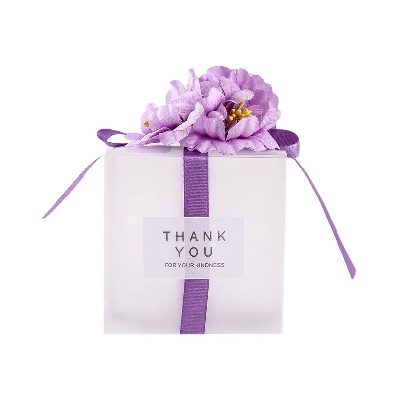 5pcs New Purple Candy Box Romantic Candy Box Wedding Full Moon European Accompanying Gift