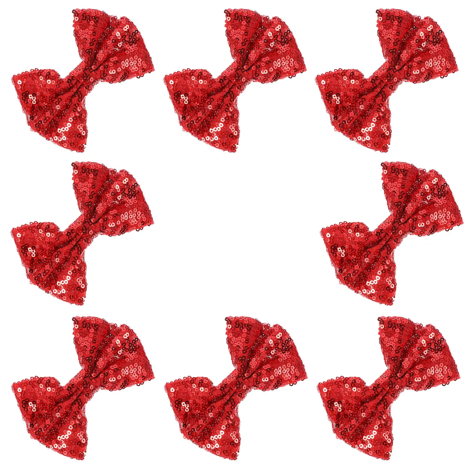 

8Pcs Sequin Mini Ribbon Bows Sturdy Small Decorative Bows DIY Craft Supplies Wedding Baking Gift Decorations DIY Ribbon Crafts